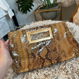 Michael Kors snakeskin clutch